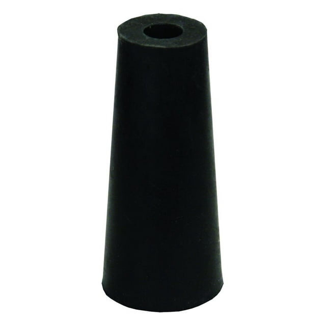 JR Door Stop Bumper 10695 Rubber; 2-1/4 Inch Length x 1 Inch Base Diameter; Black; With Mounting Screw