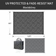thumbnail image 2 of DEORAB Outdoor Rugs Waterproof Plastic Straw Mat 9'x12' Reversible for RV Patio Deck Beach Black & Gray, 2 of 8