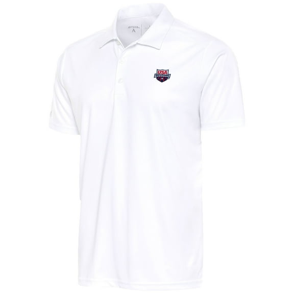 Men's Antigua  White USA Swimming Tribute Polo