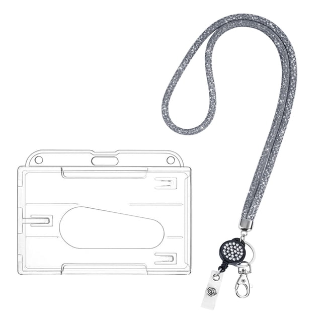 Cute Pattern Neck Lanyard,Multi-Purpose Key Lanyard,Id Card Holding Strap,Stylish Appearance Long Neck Hanging Lanyard Has Soft Comfortable Strap Body,It Is Used for Hanging Keys,Gray