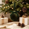 thumbnail image 2 of Velvet Wrapped Christmas Ball Ornament with Bow,Fabric Covered Hanging Bauble,Elegant Decor for Christmas Tree,Doorknob,Window Handle And Holiday Interior Styling, 2 of 7