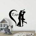 thumbnail image 3 of Love - Cute Couple In Love Beautiful Couple Heart Silhouette Vinyl Wall Sticker Wall Art Wall Decal Lovely Home Room Bed Room Living Room Wall Design Decor Stickers Decoration Size (20x18 inch), 3 of 3