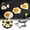 colours-1D-clearacne, variant on Dyegold Eggs Molds for Frying Stainless Steel Egg Ring Non Stick Pancake Molds 5 Shapes Heart Star Flower Bear Round with Heat Resistant Handle for Breakfast Omelet Sandwich