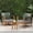 Grey, variant on Christopher Knight Home 3-Piece Wood Outdoor Bistro Set with Cushions, Boho Patio Lounge Seating, Grey