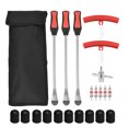 thumbnail image 1 of Tire Lever Set Bike Motorcycle Tire Spoon Tyre Changing Tool Tire Removal Tools with Rim Protectors Valve Cores Red 22, 1 of 7