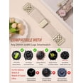 thumbnail image 6 of Wearlizer Magnetic Braided Band Compatible with Samsung Galaxy Watch 7/6/5/4/FE/Classic/Active 2, 20mm Stretchy Nylon Watch Band with Adjustable Magnetic Clasp for Women & Men (Not for Ultra), 6 of 7
