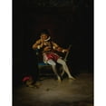 thumbnail image 2 of Continental School 19x24 Black Ornate Framed Double Matted Museum Art Print Titled: The Musician (19th Century), 2 of 5