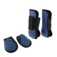 thumbnail image 3 of 2 pares de botas para patas de caballo, protección para patas delanteras y traseras de caballo , tendón ecuestre Azul oscuro Cola Envolturas de pierna de caballo, 3 of 8