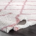 thumbnail image 4 of nuLOOM OZAS03B Nelda Trellis Kids Shag Rug, 5` 3" x 7` 6", Baby Pink, 4 of 4