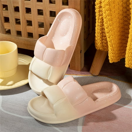 

Voncos Women s Slippers Sale- Star Type Summer Couple Sandals Women s Shoes With Gradient Color Clearance Slippers Pink 6.5-7