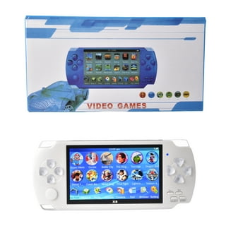 X7 4.3 PSP 8G ROM Hand Game Machine Player,TV Output with  Earphone,Blue&Red 