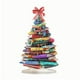 thumbnail image 2 of Árbol de Navidad acrílico con temática de libros | Regalo inspirador para amantes de los libros | Adorno de mesa navideño colorido | Dos tamaños para una presentación festiva, 2 of 5