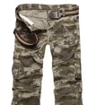 thumbnail image 3 of LYXSSBYX Cargo Pants for Men Clearance Men's Loose Multi-Pocket Washed Overalls Outdoor Casual Pants Trousers, 3 of 3