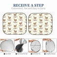 thumbnail image 6 of Xecao Flower Chicken for Foldable Car Sun Shades (2-Pack) offer sun protection with an easy-fold design for convenient windshield shading., 6 of 7