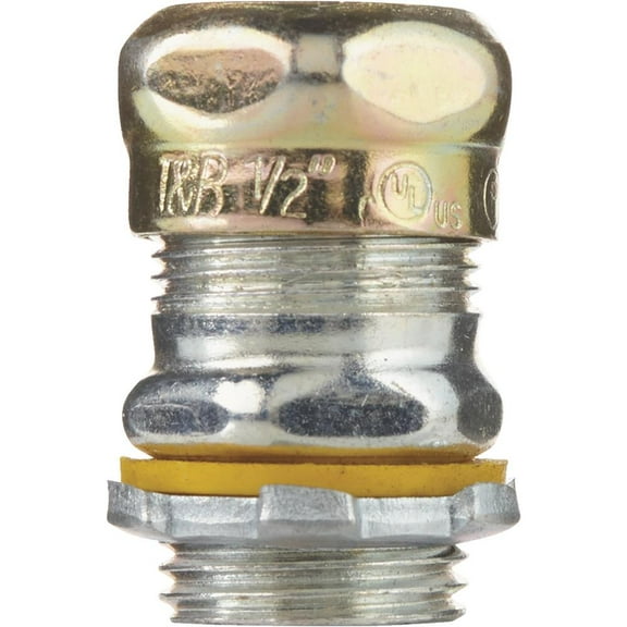 Halex EMT Connector TC111ANRT-B2-5 - Steel - 2 Piece, 1/2 In, Multicolor