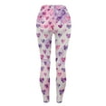 thumbnail image 6 of Vekome Pink Leggings for Women Plus Size Valentines High Waisted Yoga Pants Seamless Heart Lightweight Running Tights L, 6 of 7