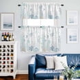 thumbnail image 2 of Coastal Kitchen Curtains Sets for Windows 36 Inch Length, Turquoise Blue Turtle Starfish Coral Jellyfish Rod Pocket Window Treatments Tier Curtains and Valances Set for Bedroom/Bathroom, 2 of 8