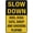 Warning Sign 1, variant on Slow Down - Shared Driveway Aluminum Metal Signage - 8"x12", With Symbol, Weatherproof - Townhouse, Condo, Shared Property, Rural Drive