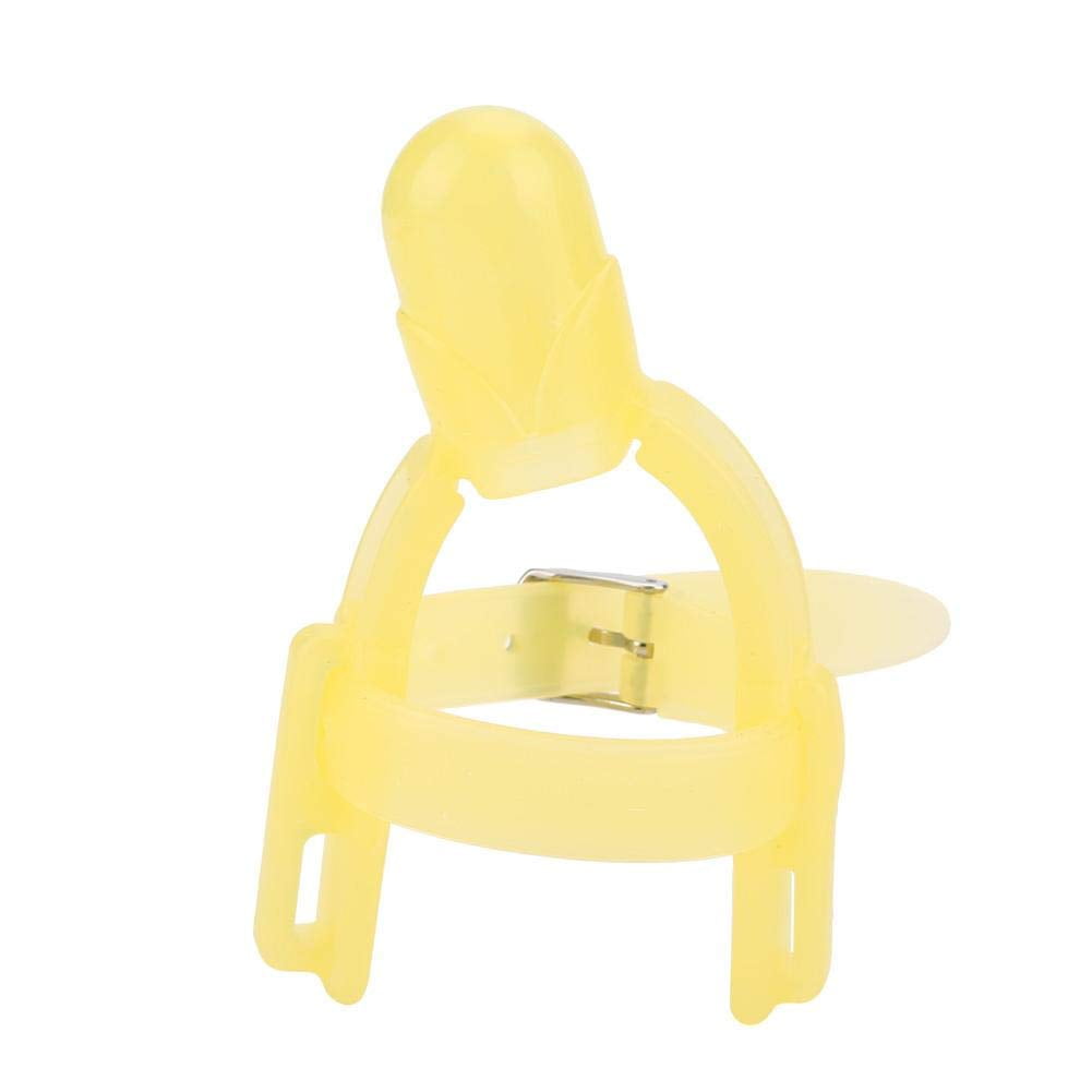 Baby Finger Protector Silicone, Adjustable Thumb Sucking Finger Protector to Stop Thumbsucking for Infant Kids(Yellow)