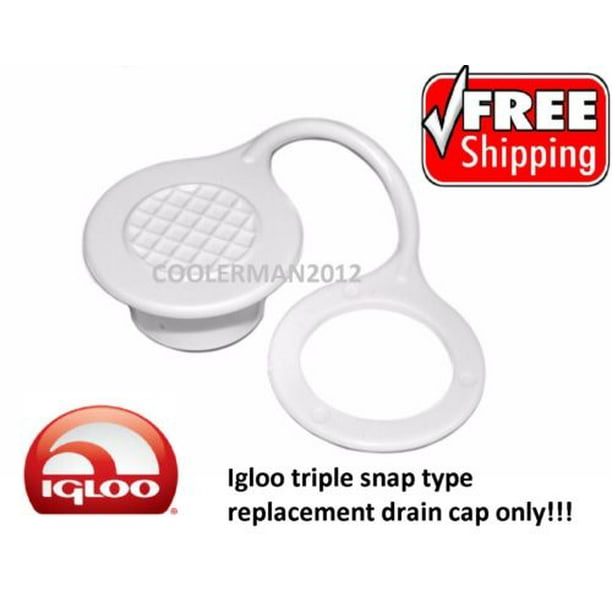 IGLOO TRIPLE SNAP DRAIN PLUG CAP ONLY! COOLER STANDARD Replacement Part