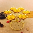 thumbnail image 2 of Lotus Carved Stand Rank Ghee Lamp Holder Home Decor Ornaments, 2 of 8