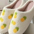 thumbnail image 6 of Trendy Pineapple Slippers, Warm Plush House Shoes, Non-Slip, Unisex, 6 of 6