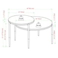thumbnail image 2 of Table Basse Ronde Ella en Faux Marbre Blanc/noyer Foncé, 2 of 4