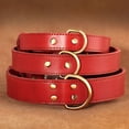 thumbnail image 3 of Pet Artist Durable Genuine Leather Pet Dog Collars Adjustable Metal Buckle and D-Ring for Medium Large Breeds, 3 of 9