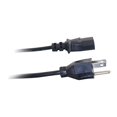 thumbnail image 3 of C2G 03133 18 AWG Shielded Universal Power Cord - NEMA 5-15P to IEC320C13, TAA Compliant, Black (6 Feet, 1.82 Meters), 3 of 4