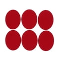 thumbnail image 1 of AMLESO 6 Pcs Patch Ovale en Daim Appliqué Coudière Badge en Tissu Rouge, 1 of 6