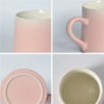 thumbnail image 3 of Taza de café de cerámica rosa con tapa, juego de 1 taza, capacidad de 11.5 oz, ideal for uso doméstico o for regalar a amigos., 3 of 7