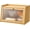Natural, variant on Large Farmhouse Bread Box with Window - Natural Wood Bread Storage Container for Kitchen Countertop