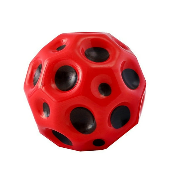Red Galaxy Bouncy Ball - 7cm Diameter High Rebound Rubber Toy with Lunar Gravity Bounce Effect, Fun Bouncing Sound, Durable PU Material for Kids 5+, Easy to Grip/Throw/Catch, Indoor/Outdoor Sports