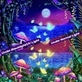thumbnail image 4 of Skeleton Butterfly Tapestry Pink Skull Hippie Mushroom Plants Tapestry for Bedroom Moon phase Aesthetic Tapestries Wall Hanging for Living Room Dorm, 4 of 6