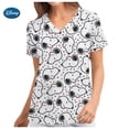 thumbnail image 2 of Camiseta de Snoopy de Estados Unidos para mujer, uniformes de trabajo hospitalarios informales, ropa de trabajo de cuello en V y manga corta, ropa de enfermera de dibujos animados para mujer, 2 of 5