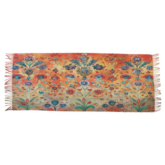 BZSMCE Women Scarf Flowers Seamlee Pattern Simple Pattern Soft Warm Long Large Scarves