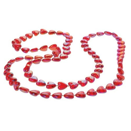 PEARLIZED HEART BEAD NECKLACES, SOLD BY 17 DOZENS
