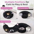 thumbnail image 2 of Túnel Cama para Gatos Kitten Series Baseola Negro y Rosa para hasta 10 kg, 2 of 8