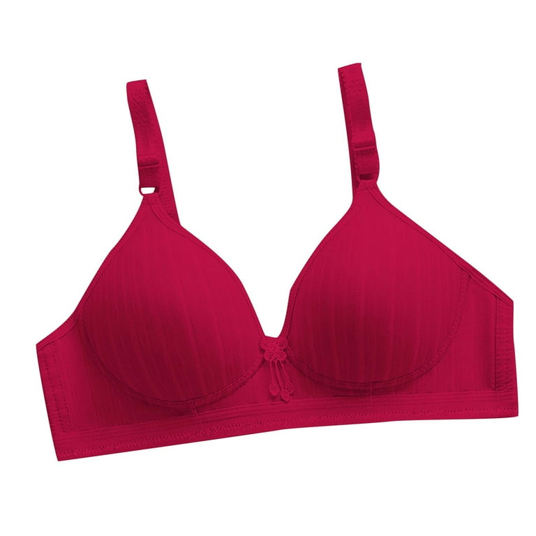 uublik Push Up Bras for Women Soft Push Up Wirefree Under Outfit Bra Wine 