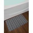 thumbnail image 2 of Hearts Bath Mat, Bicycles and Heart and Romantic Scene Valentine's Day Theme, Plush Bathroom Decor Mat with Non Slip Backing, 29.5" X 17.5", Dark Grey and White, by Ambesonne, 2 of 2
