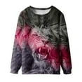 thumbnail image 4 of RKSTN Chandail à Capuche pour Hommes Mode Automne Chandail en Molleton Doux Col Rond Imprimé Léopard T-shirt Non Positionné Décontracté Sport Manches Longues Haut Chandail Chandail en Molleton pour Hommes, 4 of 4