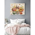 thumbnail image 3 of Fall Thanksgiving Canvas Print Wall Art Framed Canvas Art Wall Decor Pumpkin Sunflowers Linen Texture Pictures Painting Morden Artwork for Living Room Bedroom, Ready to Hang - 12"x16", 3 of 6