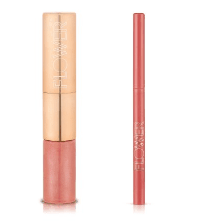 Flower Cosmetics Mix N' Matte Lip Duo, Melon Kiss & Flower Cosmetics Petal Pout Lip Liner, Rose