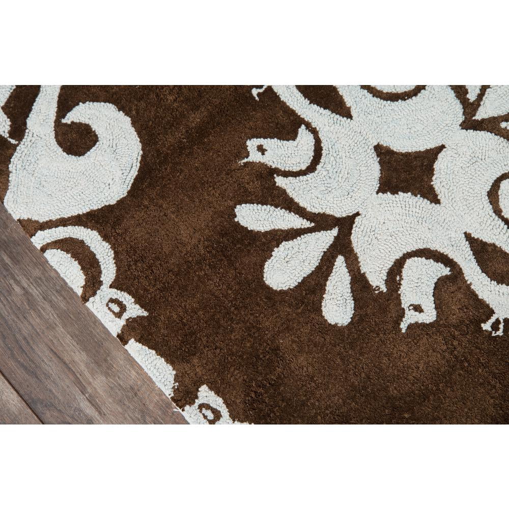 Momeni Lil Mo Classic Baby Damask Cotton Hand Hooked Baby Blue Area Rug 3' X 5'