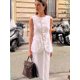 thumbnail image 3 of Conjunto de falda con bolsillos para mujer, Top sin mangas de una sola botonadura, maxifalda con abertura, trajes elegantes de 2 piezas a la moda para verano 2024, 3 of 5