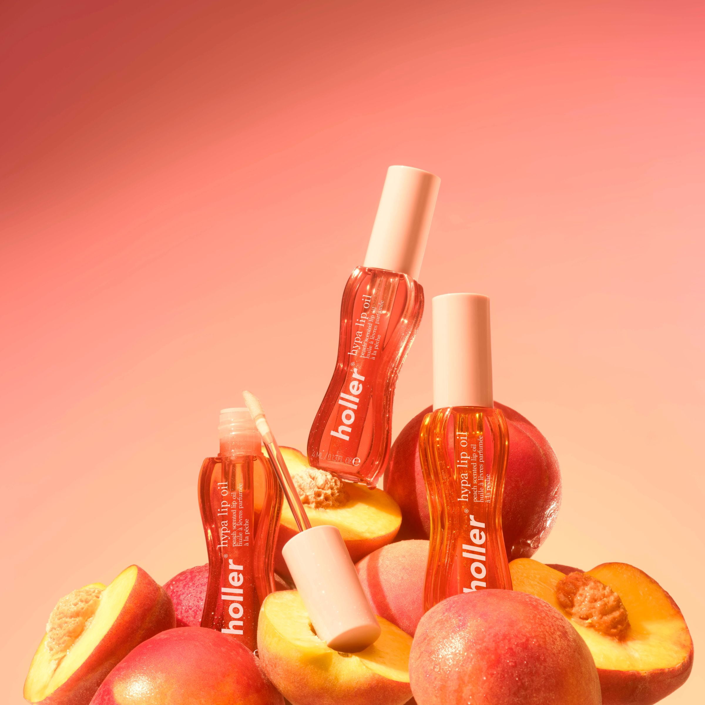 Holler Hypa Lip Oil So Peachy Peach Scented Lip Oil, 0.13 Fl Oz