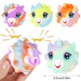 thumbnail image 3 of Muyoka 4 bolas de burbujas de silicona de unicornio sin BPA de 2,6 pulgadas 3D Squeeze Ball para aliviar el estrés y la ansiedad, juguete de descompresión interactivo, bolas de estrés pop para curar t Muyoka Hogar, 3 of 7