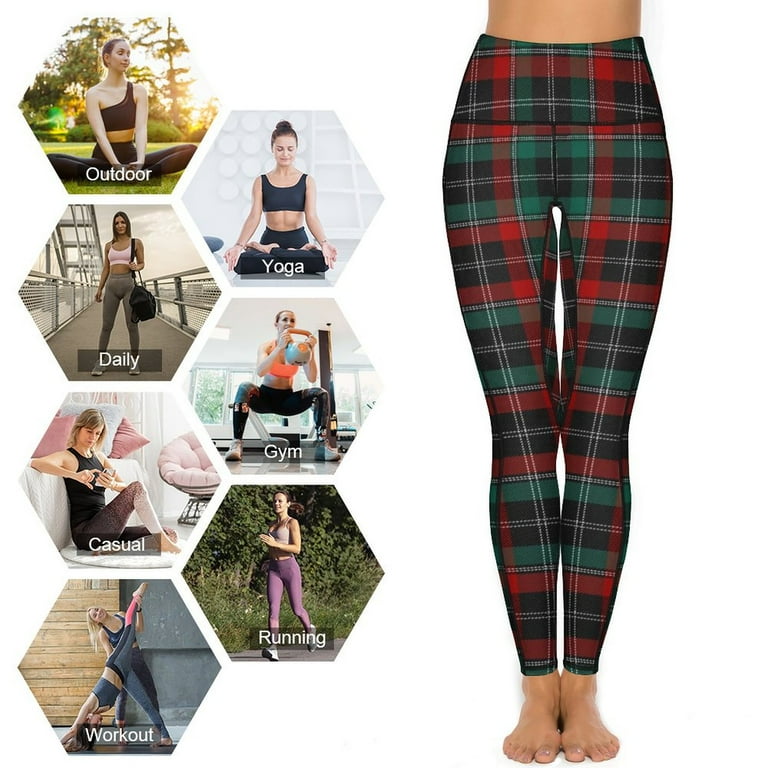 Tartan gym leggings clearance