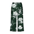 thumbnail image 4 of Lounge Sets for Women Two Piece Casual Floral Print Short Sleeved Round Neck and Cropped Pants Set, 4 of 7