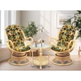 thumbnail image 6 of Java Lounge Swivel Rocking Chair with Floral Cushion Natural Rattan Wicker Handmade, Natural, 6 of 6